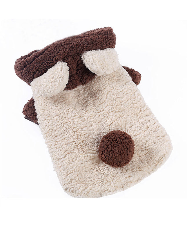 Teddy Bear Wool Hoodie for Medium Large Dogs