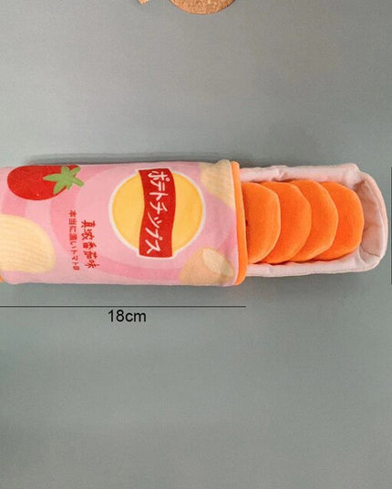 Canned Potato Chip Stack Interactive Nosework Dog Toy