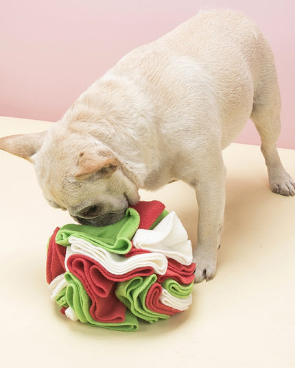 Fleece Snuffle Ball Nosework Dog Toy
