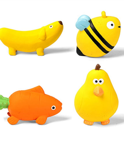Animal Fruit Squeaky Latex Dog Toy