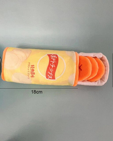Canned Potato Chip Stack Interactive Nosework Dog Toy