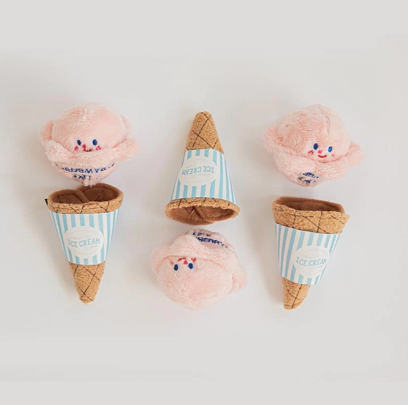 Strawberry Ice-Cream Cone Interactive Nosework Toy