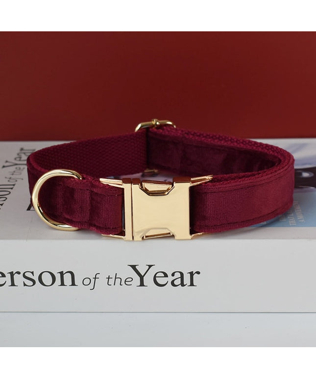 Burgundy Personalized Bow Tie Collar