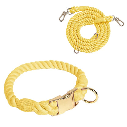 Cotton Rope Leash & Collar Set