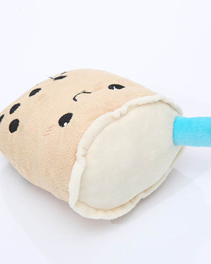 Boba Milk Tea Squeaky Plush Dog Toy