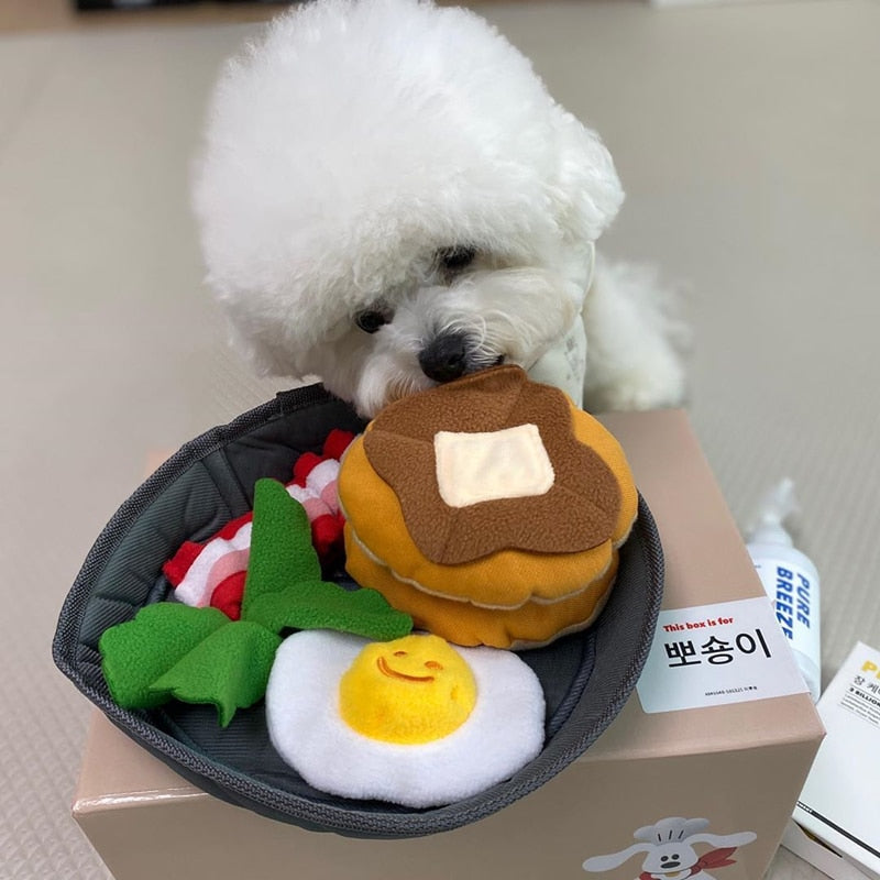 Breakfast Food Interactive Dog Toy