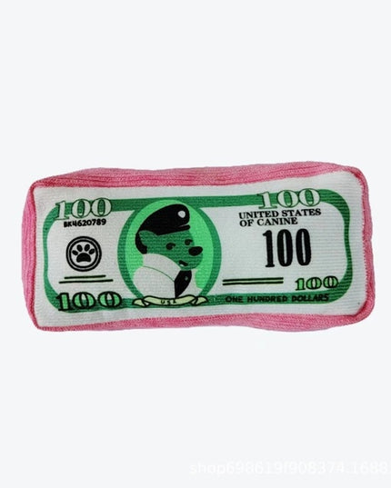 Money Stack Squeaky Plush Dog Toy