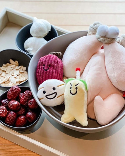Stuffed Chicken Interactive Dog Toy Set