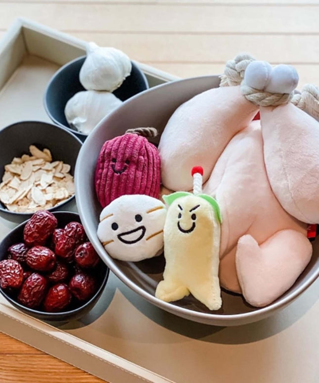 Stuffed Chicken Interactive Dog Toy Set