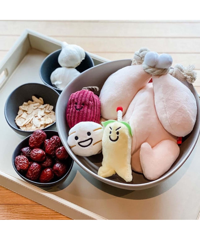 Stuffed Chicken Interactive Dog Toy Set