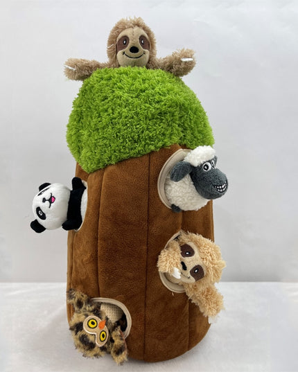 Animal Tree Burrow Interactive Dog Toy