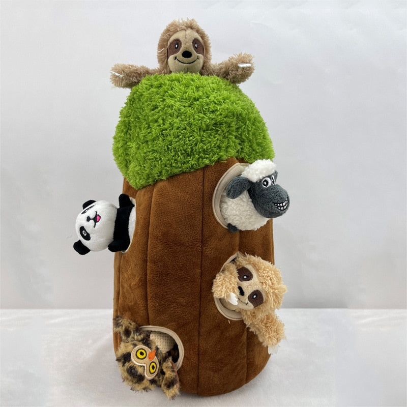 Animal Tree Burrow Interactive Dog Toy