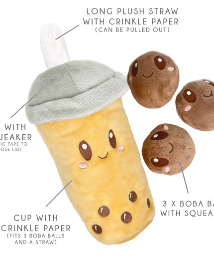 Large Boba Tea Interactive Dog Toy
